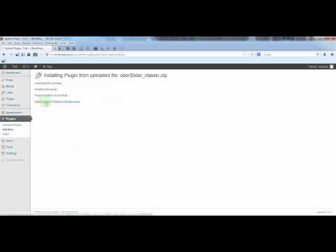 UberSlider WordPress Plugin - Classic - Step 1: Installation