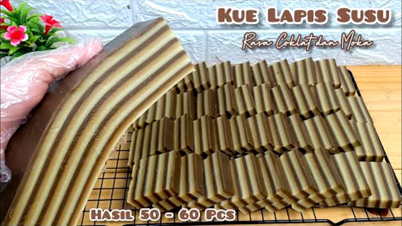 HASIL 50-60 PCS DIJUAL 1.000 AN UDAH UNTUNG BUATNYA GAMPANG DIADUK ADUK SAJA | KUE LAPIS SUSU KUKUS