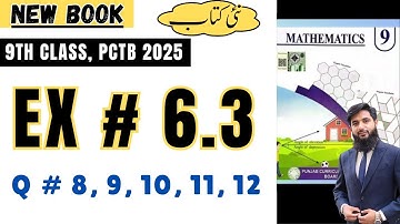 Class 9th Math New Book Chapter 6 Exercise6.3 Question 8 to 12-9th Class Maths E.X 6.3-Trigonometry