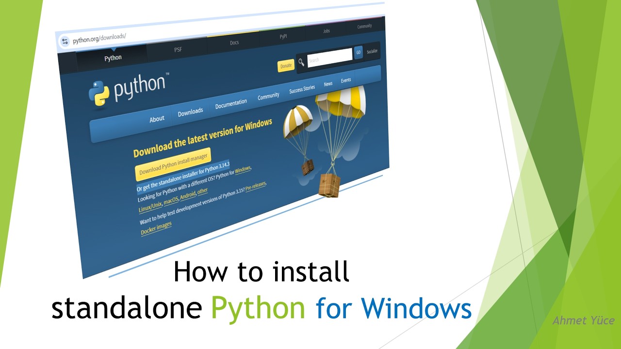 How to install standalone python for Windows. - YouTube