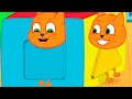 Cats Family in English - Puzzle Figures Cartoon for Kids