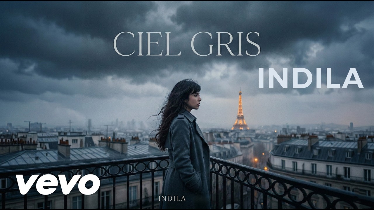 INDILA  - Ciel Gris (Melancholic Piano & Rain) | Official Visualizer 4K