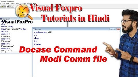 Do case Function in Visual Foxpro tutorial || Modi comm command || Hindi explain Full Video