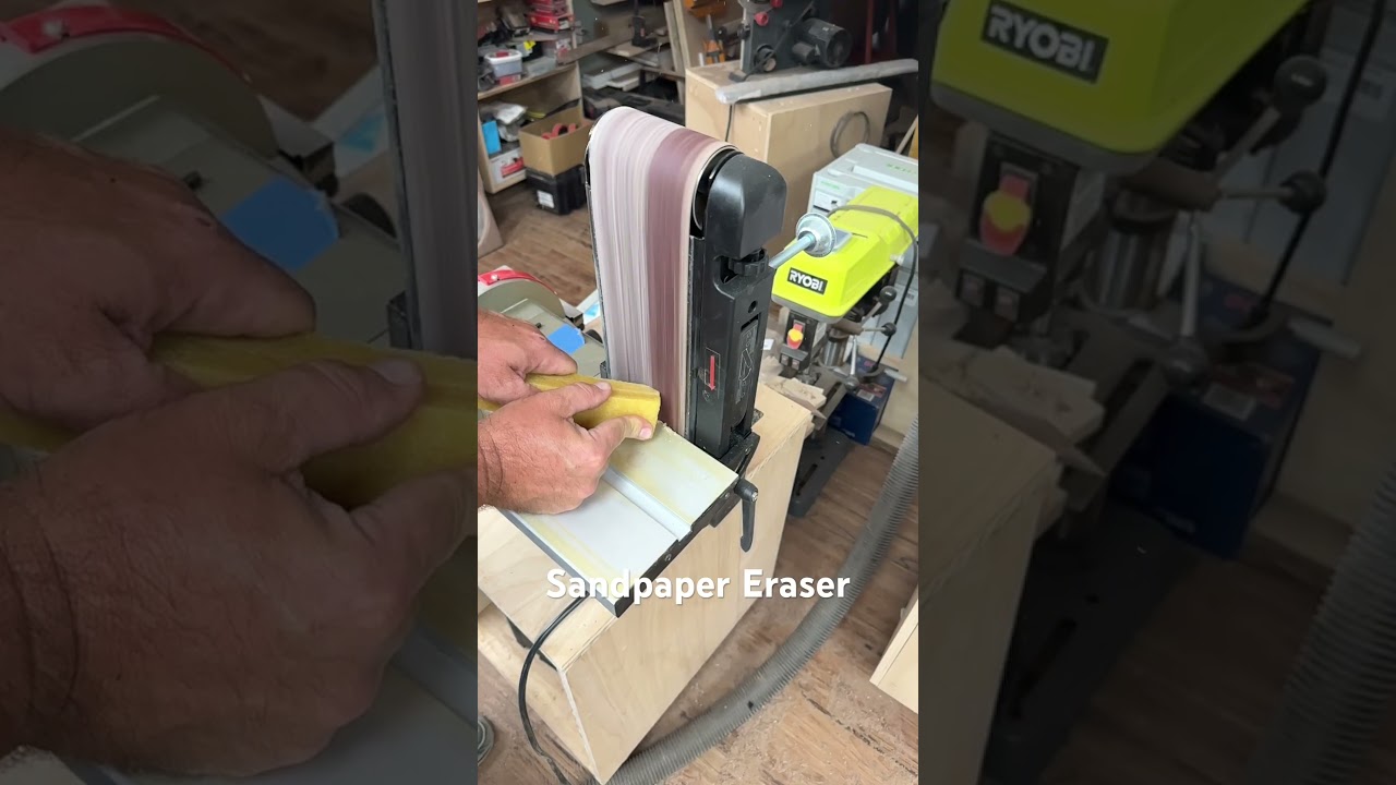 I cleaned my sanding belt with a giant eraser