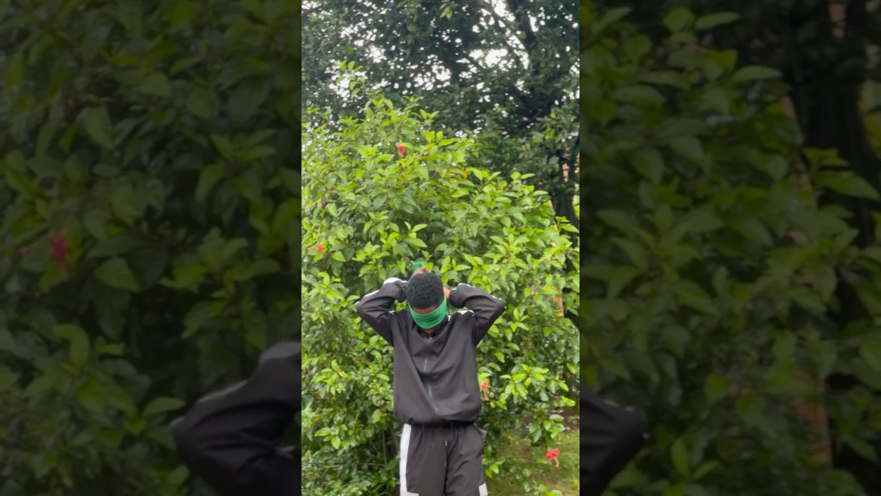 “Blindfolded juggling challenge 👀⚽ 