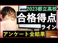 【都立高校】合格はラインどれくらい?※概要欄にアンケート結果あり