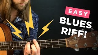 ⭐️ Easy beginner blues & country riff (Practice tip #12) chords