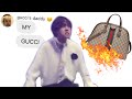 BTS TEXTS- tHe oNe who bUrNt thE guCCi