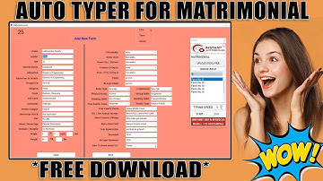 Matrimonial Form Filling Auto Type software Tutorial The Ultimate Guide