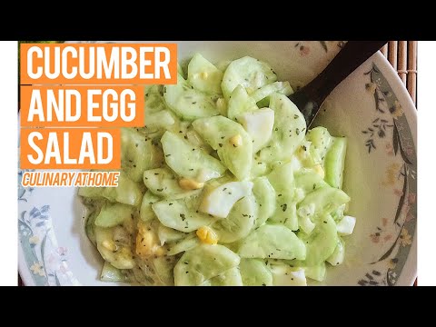 Video: Salad With Fresh And Pickled Cucumbers And Eggs - A Recipe With A Photo Step By Step