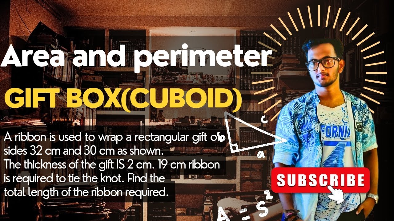 A Ribbon Is Used To Wrap A Rectangular Gift Of Sides 32 Cm And 30 Cm As a-ribbon-is-used-to-wrap-a-rectangular-gift-of-sides-32-cm-and-30-cm-as