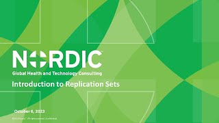 Nordic INFORmative Friday:  Introduction to Replication Sets
