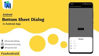 Android Bottom Sheet Dialog | Android Studio Tutorial | FoxAndroid screenshot 1