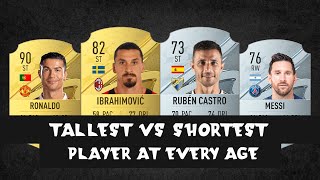 FIFA 23 TALLEST VS SHORTEST PLAYERS AT EVERY AGE 17-41! 👀🔥   FT. Messi, Ronaldo, Ibrahimović...etc