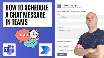 How To Schedule A Chat Message In Microsoft Teams