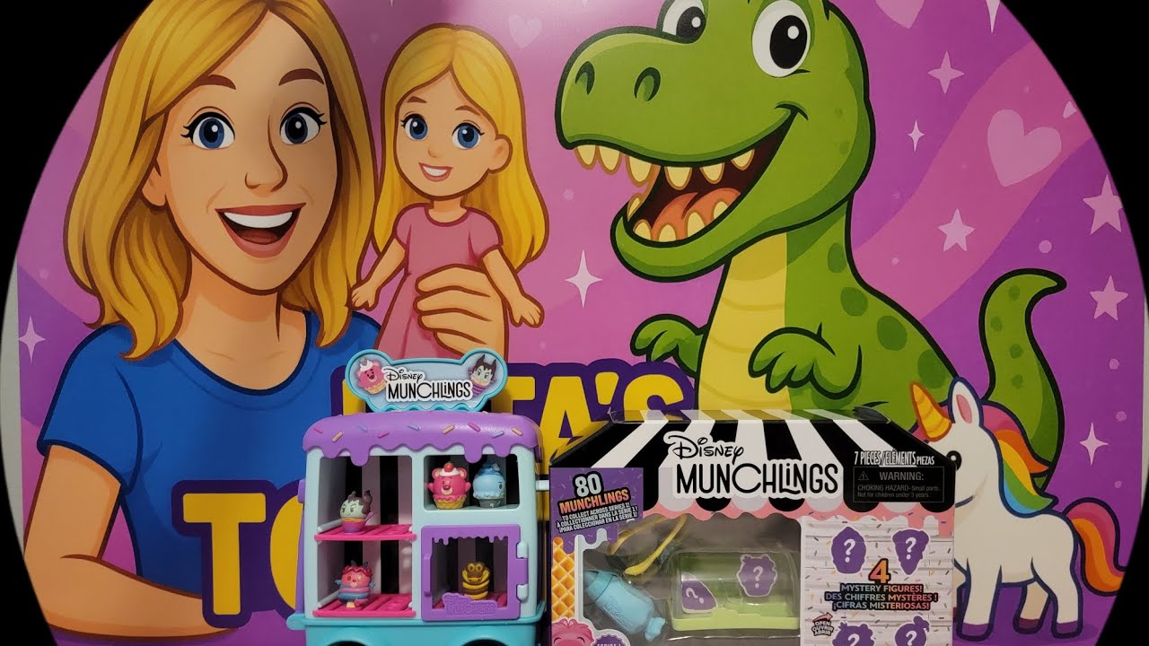 Disney Munchlings Mini Munch Display Series 1 with 4 Mystery Figures pt4