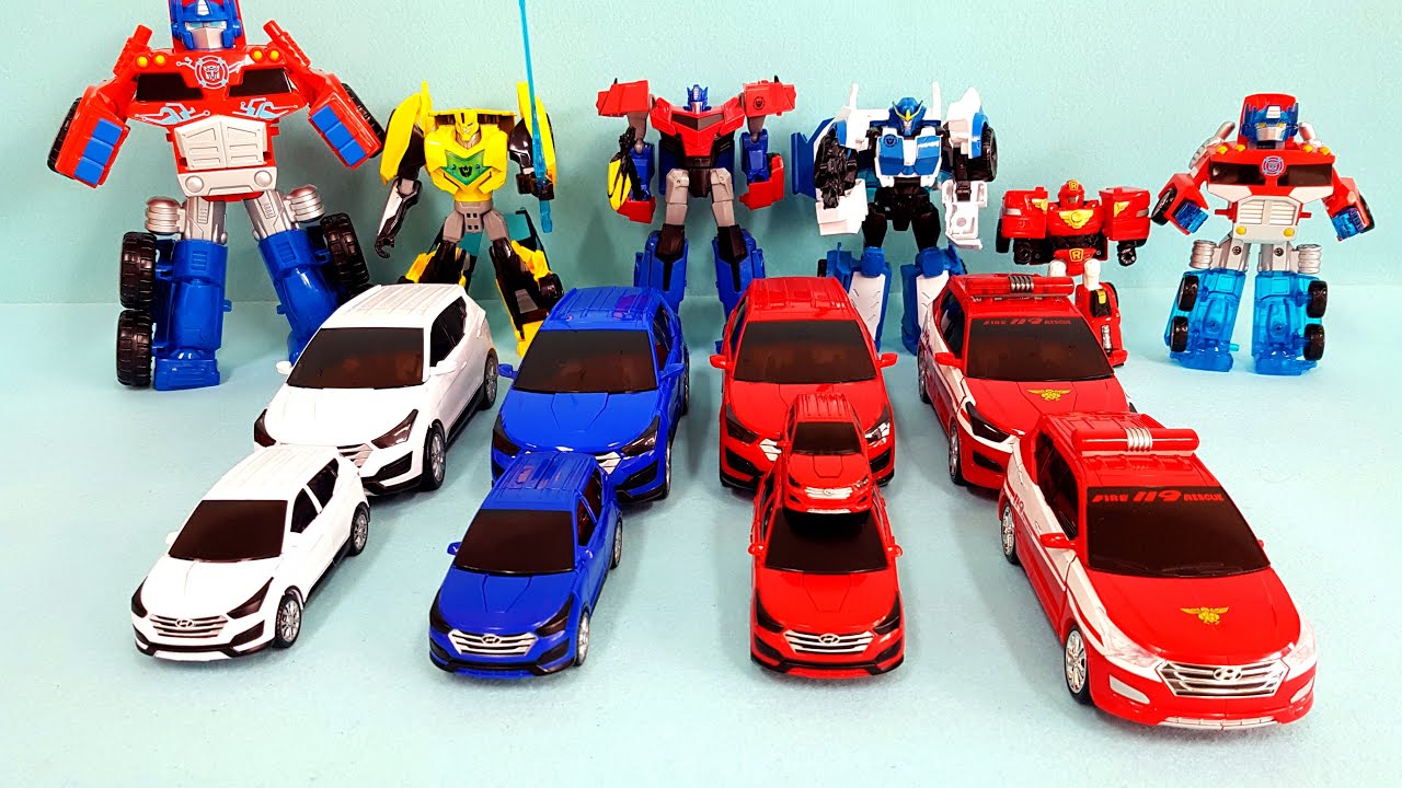 헬로카봇 싼타페에이스 8대 총집합  또봇R 자동차로봇 장난감 동영상 All SantaFe Ace Transformers TobotR Transformation - YouTube ToySpace - Vlogs 토이스페이스