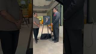What a Portrait of Nadeem Anwar Chisti by Qamar Parvez #artofpakistan #pk #portrait #youtubeshorts