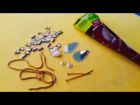 how-to-make-party-wear-earrings//at-home//diy//handmade-jeweller//hooriya-style