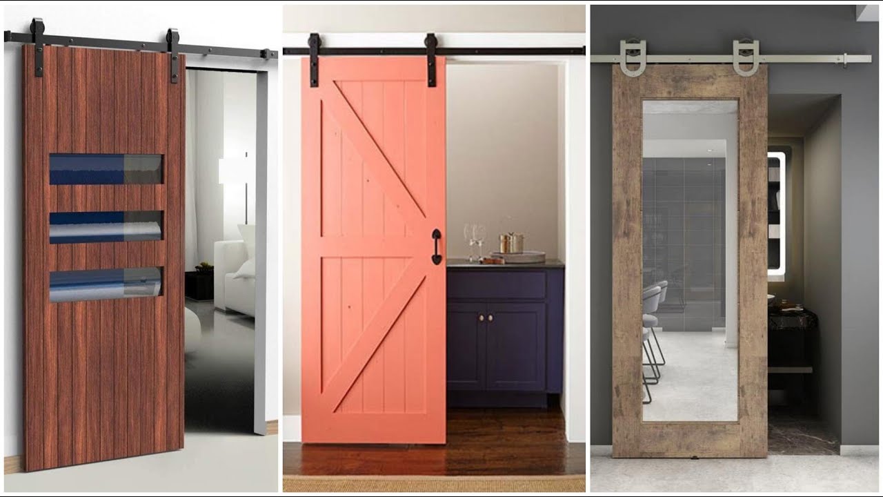 New Sliding Door Design 2024 Sliding Wooden Door Sliding Barn Door Modern Sliding Glass