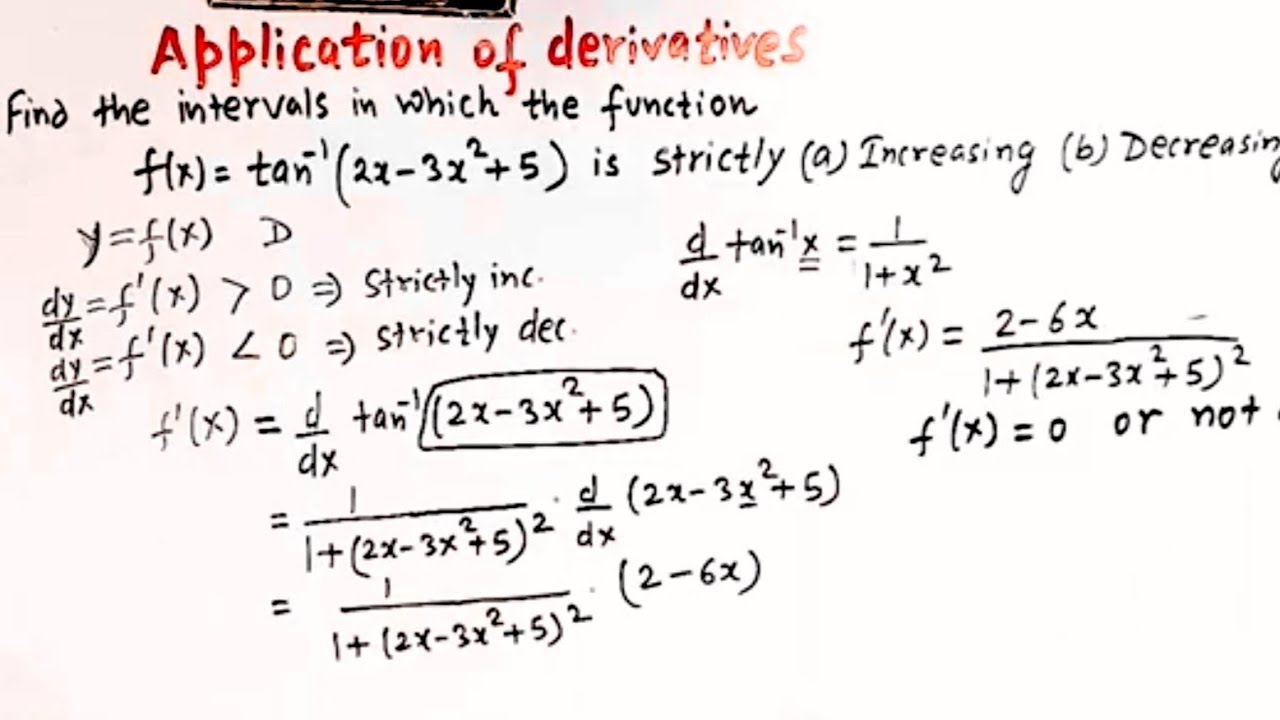 Increasing and decreasing functions/ Limits - Solved Problems.
