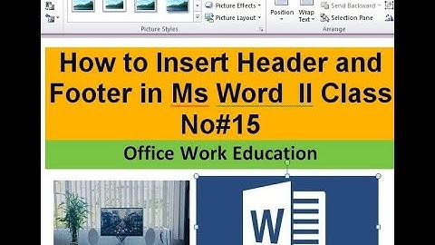 How to Insert Header and Footer in Ms Word  II Class No#15 #viral #microsoftoffice