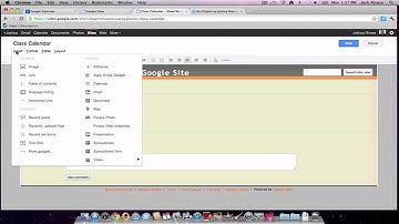 Embedding a Google Calendar in Google Sites
