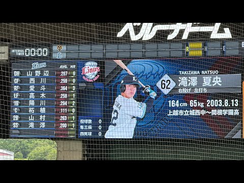 【西武vs巨人】ライオンズ試合前スタメン発表 2023/6/23 イースタン