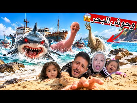 We Went to the Beach and Were Attacked by Scary Sea Monsters, Mimi Was on the Shore, What Happened!!