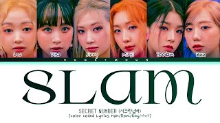 SECRET NUMBER 'SLAM' Lyrics (시크릿넘버 SLAM 가사) (Color Coded Lyrics)