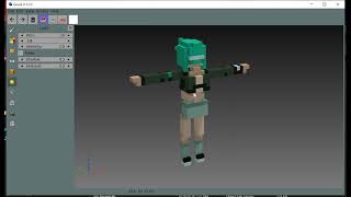 Magicavoxel to Goxel import - voxel cyberpunk character
