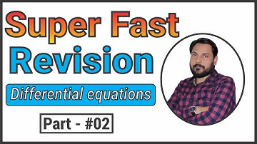 Super fast revision || Differential equations Part- #2 || Amit Katiyar