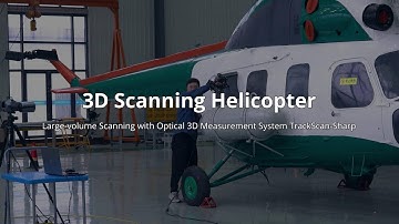 3D Scanning Helicopter with Optical 3D Measurement System TrackScan-Sharp