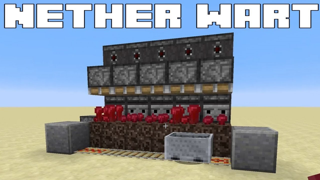 Minecraft - Simple Automatic Nether Wart Farm - Fully AFKable