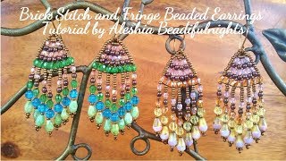 Brick Stitch and Fringe Beaded Earrings Tutorial
