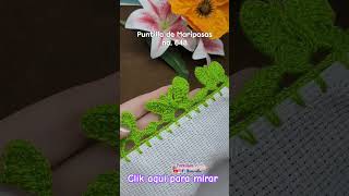 puntilla de Mariposas 🦋 ✨️ #crochet #lifestyle #tejedoras #puntillasestrella #tutoriales #hechoamano