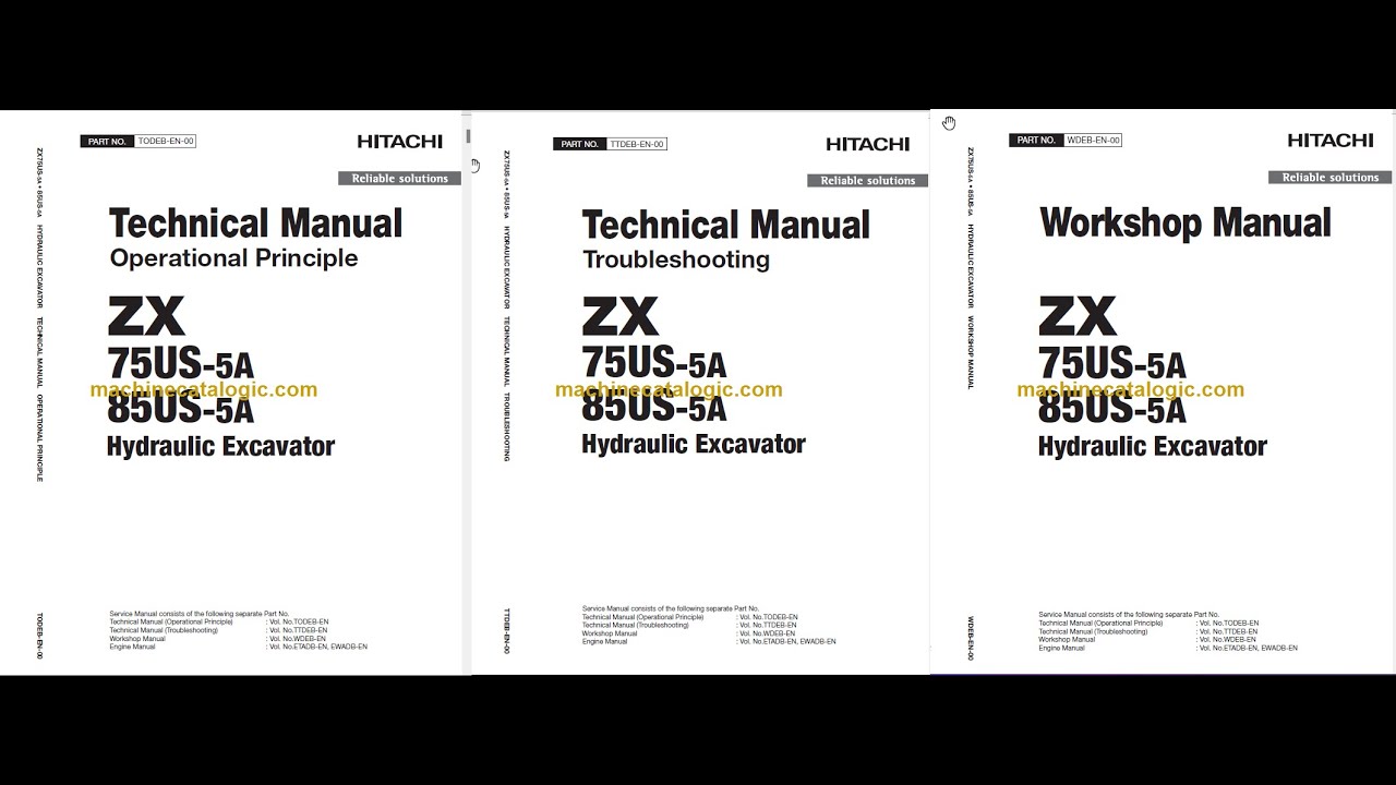 Hitachi ZX75US-5A ZX85US-5A Technical and Workshop Manual