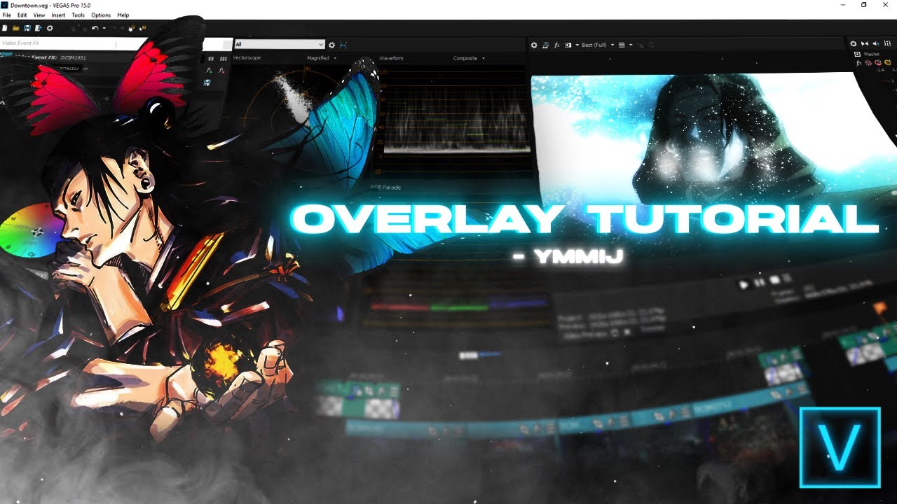 SONY VEGAS amv overlay tutorial (BEGINNER & ADVANCED)