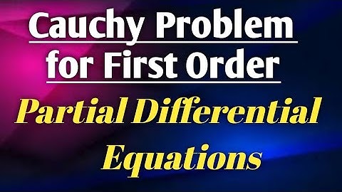 Cauchy Problem for First Order Partial Differential Equations #spectrumofmathematics