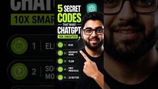 5 Secret ChatGPT Codes That Make It 10x Smarter 🤯 #chatgpt