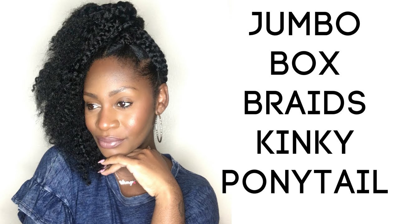 14 Jumbo Box Braids W Kinky Loose Ends Using Crochet Braids Hair
