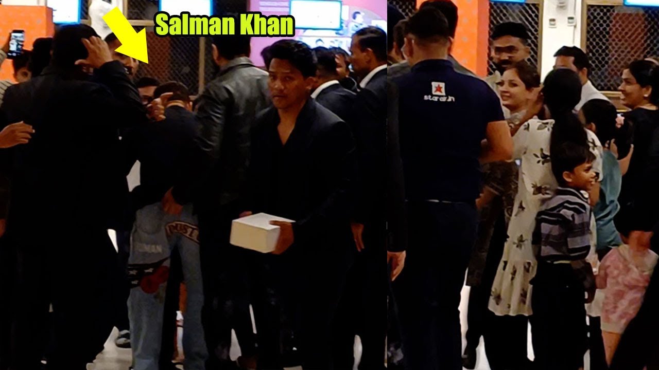 Golden Heart Salman Khan Playing With Kids Inside Jamnagar Airport Returns Mumbai