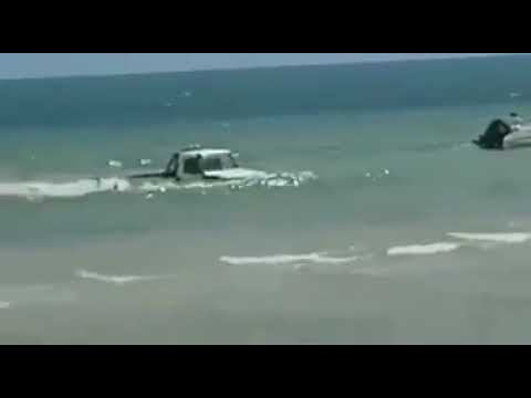 Toyota Landcruiser In Water 