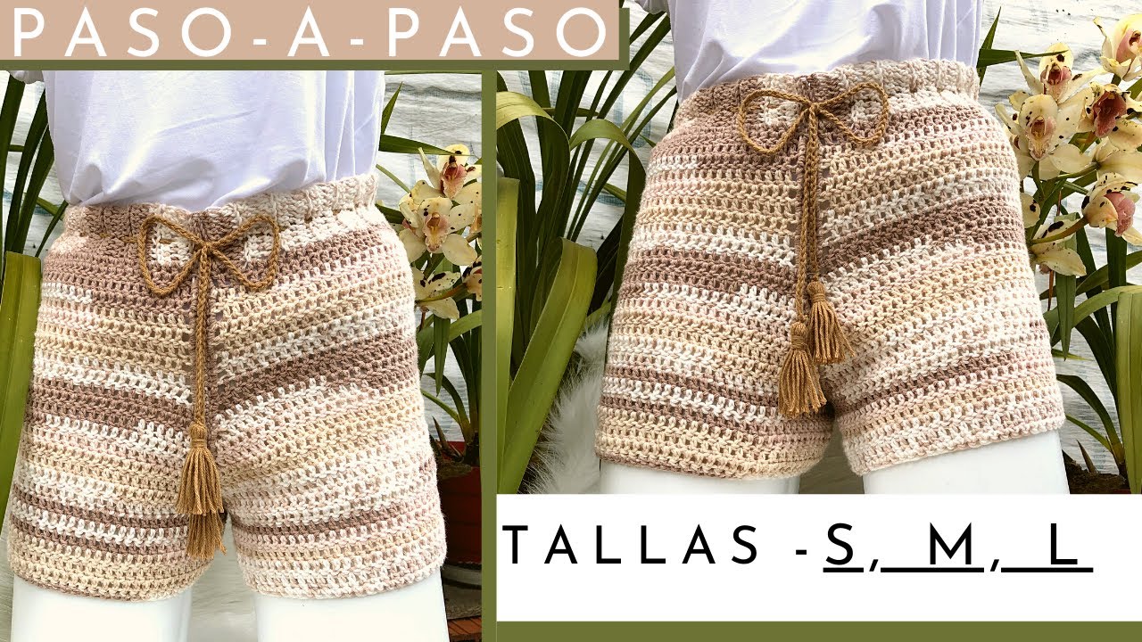 Short tejido a crochet paso a paso | Todas las tallas | SUPER FACIL pantalones cortos o pijama