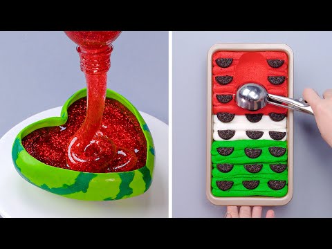 Bersantailah Dengan Es Krim Semangka Oreo | Tantangan Manis Gila selama 24 Jam | Cara Membuat