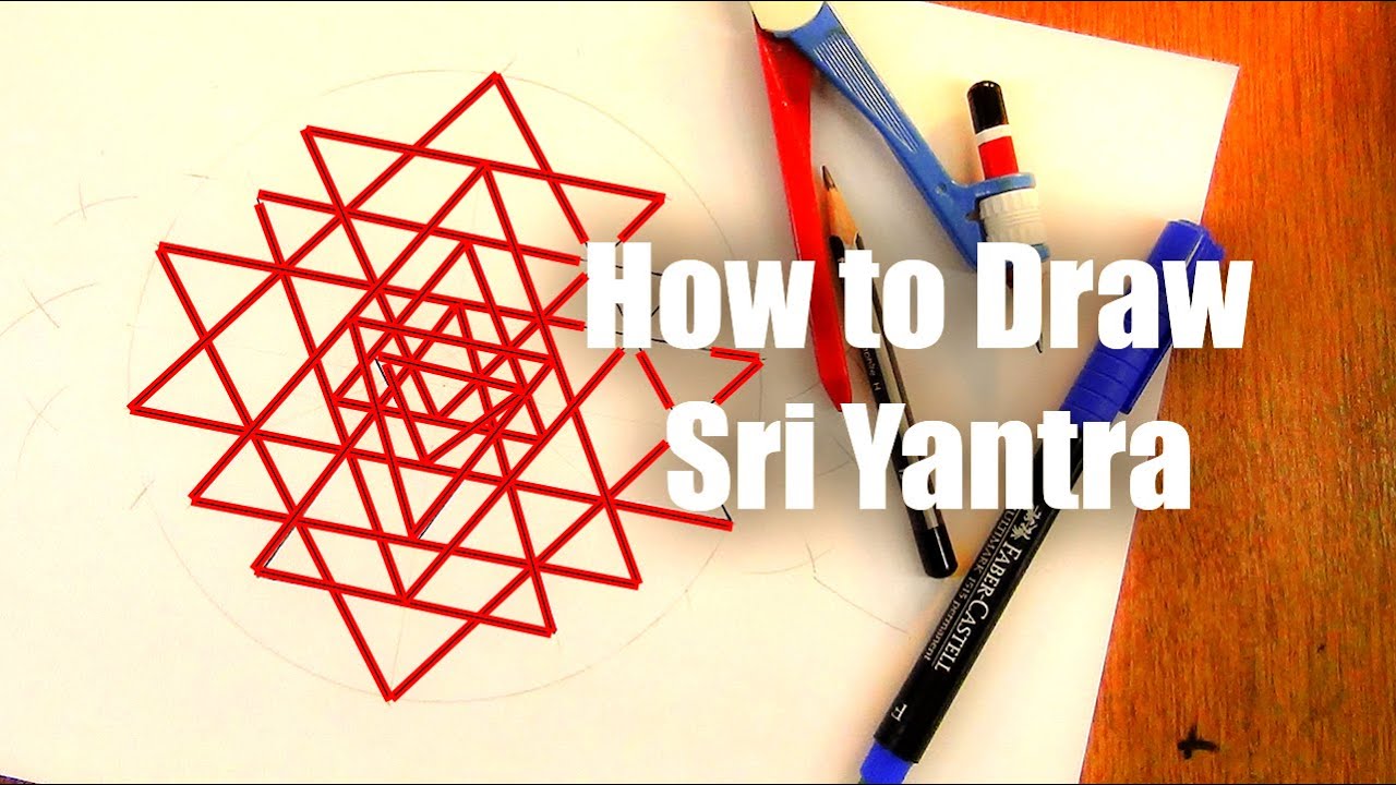 How To Draw Sri Yantra Step by Step 