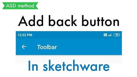 Implement back button in ActionBar : Sketchware