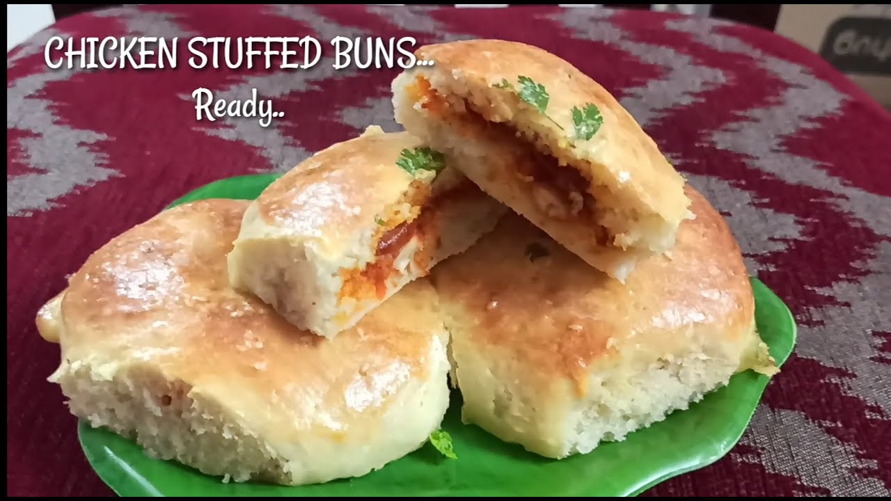 Chicken Buns | Homemade Chicken Stuffed Buns - YouTube