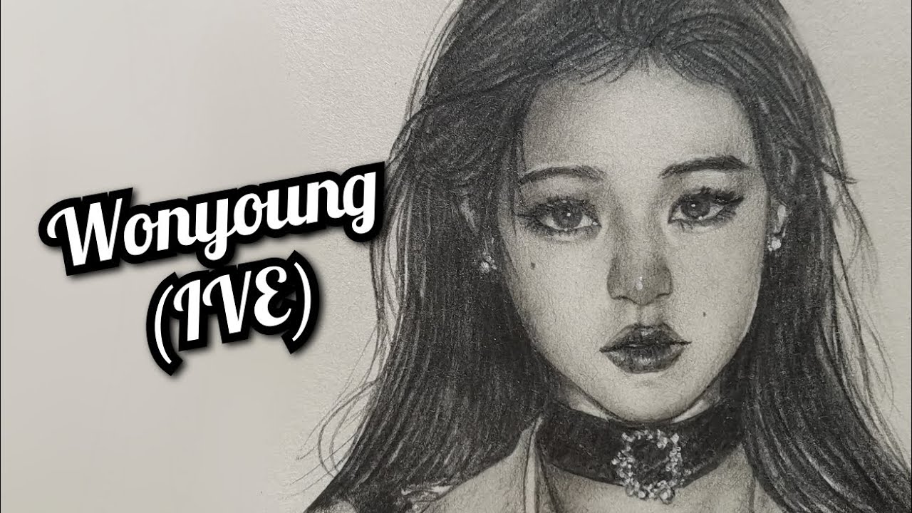 Drawing Wonyoung from IVE (drawing process) | K-pop Fanart - YouTube