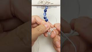 How to Tie Spacer Knots Between Beads | Easy Macrame Tutorial #diy #knottingtutorial #shortstutorial